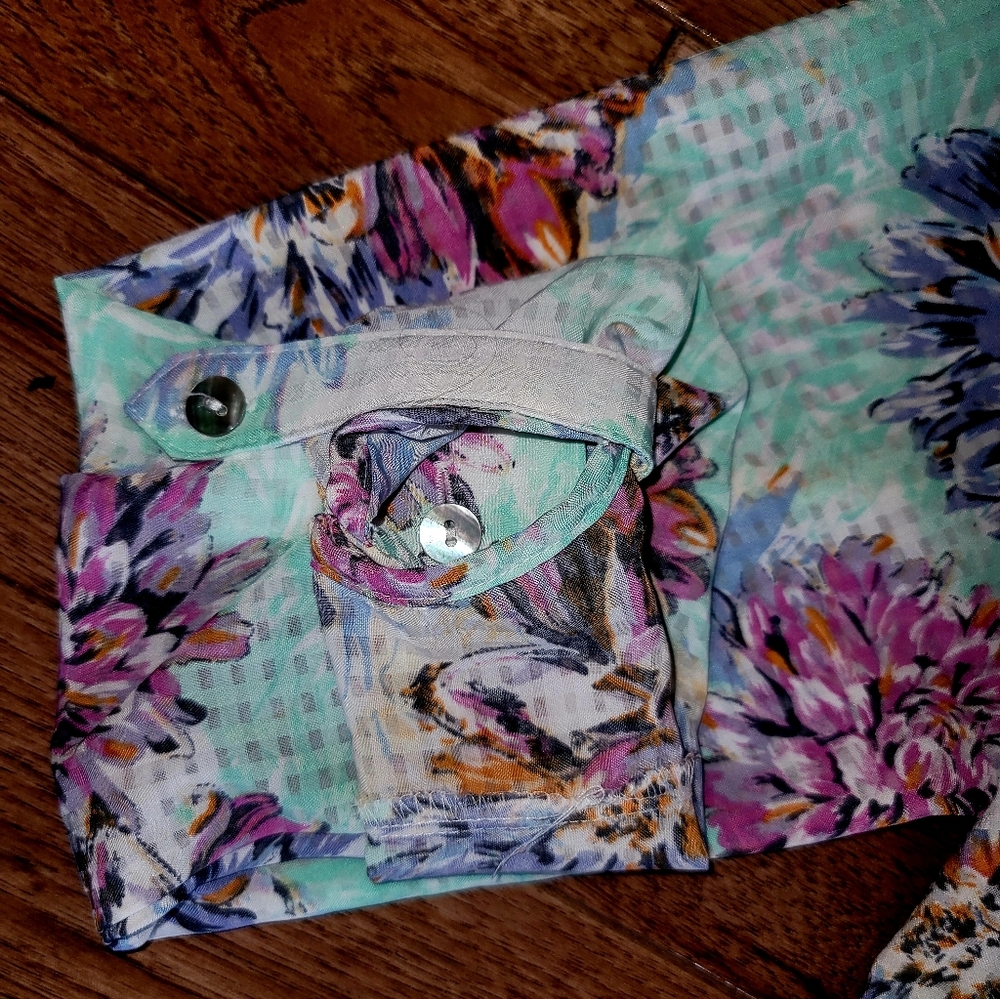 Floral Button-Up Top/Shacket - Picture 3 of 5